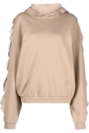 BLUMARINE Sudadera con capucha y volantes