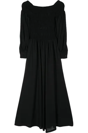 Max Mara Vestido largo con panel fruncido