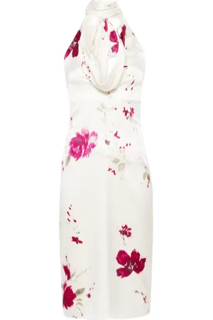 BLUMARINE Vestido midi con cuello halter