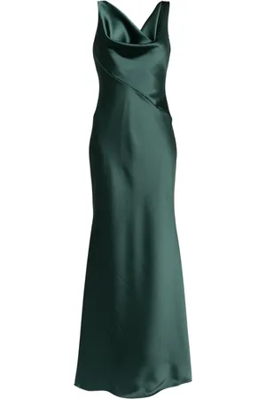 Amsale Vestido con cuello desbocado