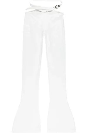 The Attico Pantalones acampanados con cierre con hebilla