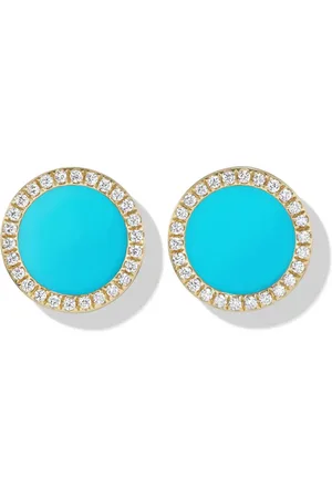 David Yurman Pendientes Petite DY Elements de 11 mm en oro amarillo de 18 ct con diamantes