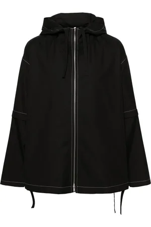 Jil Sander Chaqueta con capucha y costura en contraste