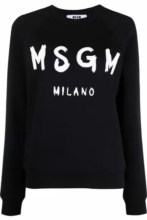 Msgm Sudadera con logo y cuello redondo