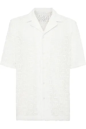 Philipp Plein Camisa con monograma en jacquard