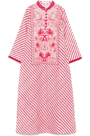 VERANDAH Vestido midi a rayas diagonales