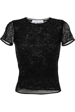 BLUMARINE Camiseta con apliques de cristal
