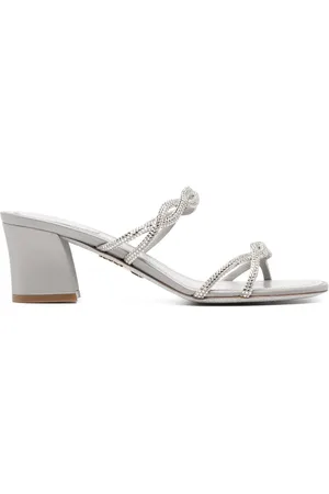 RENE CAOVILLA Sandalias con tacón de 55 mm y apliques de cristal
