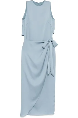 Amsale Vestido drapeado con falda