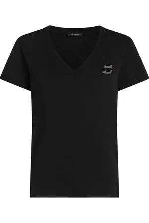 Karl Lagerfeld Camiseta Ikon con strass