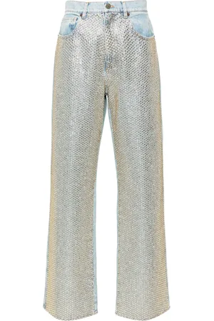 GIUSEPPE DI MORABITO Vaqueros rectos con apliques de strass