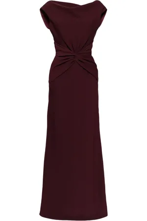 Amsale Vestido de crepé con detalle retorcido
