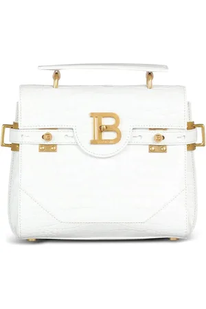 Balmain Bolso de hombro con efecto de piel de cocodrilo