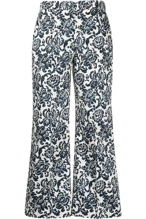 Max Mara Pantalones capri con estampado gráfico
