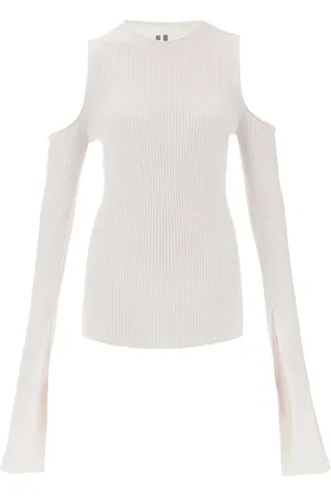 Rick Owens Jersey de canalé con abertura