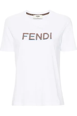 Fendi Camiseta con logo de lentejuelas