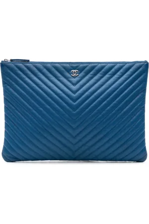 CHANEL Bolso de mano CC Chevron Caviar O Case grande 2017-2018