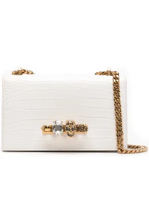 Alexander McQueen Bolso de hombro Jewelled con relieve