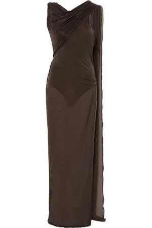 The Attico Vestido largo con cuello halter