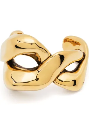Alexander McQueen Brazalete Twisted con acabado antiguo