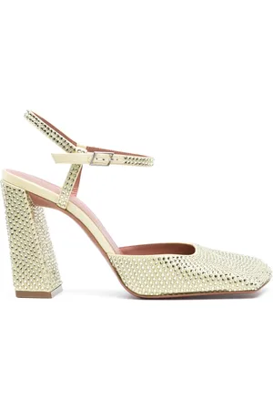 Amina Muaddi Zapatos Charlotte con tacón de 95 mm