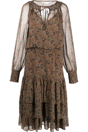 VERONICA BEARD Vestido midi Tunis con motivo floral