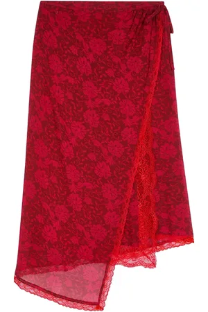 DRIES VAN NOTEN Falda midi cruzada