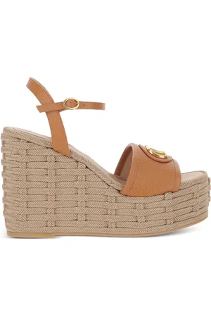 VALENTINO GARAVANI Alpargatas con placa Vlogo y tacón de 120 mm