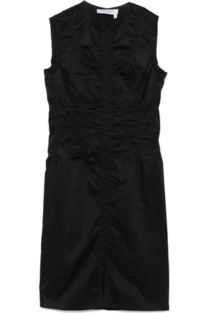 Saint Laurent Vestido midi de algodón 2000