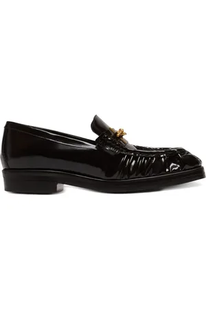 Balmain Mocasines de piel con acabado esmaltado