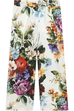Dolce & Gabbana Pantalones de algodón con estampado floral