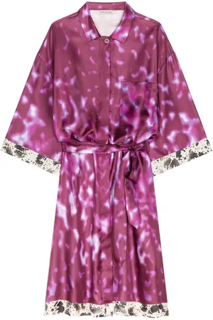 DRIES VAN NOTEN Vestido camisero de seda