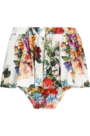 Dolce & Gabbana Falda de algodón con estampado floral