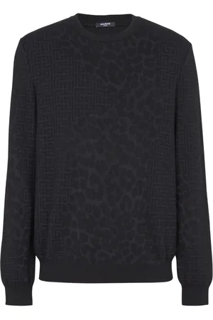 Balmain Jersey con estampado de leopardo