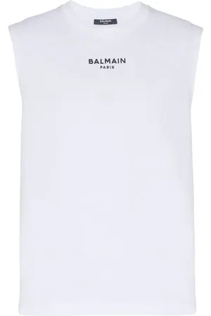 Balmain Camiseta de tirantes de algodón