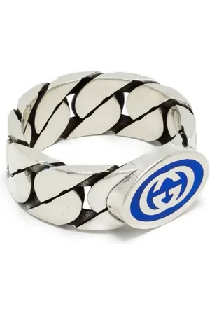 Gucci Anillo de eslabones con logo Interlocking G