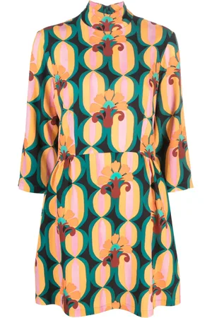 La DoubleJ Vestido corto con estampado geométrico