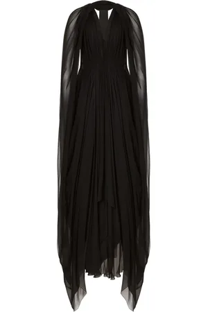 Alberta Ferretti Vestido largo de seda y gasa