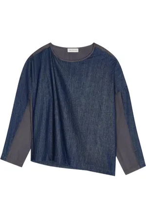 DRIES VAN NOTEN Blusa vaquera a paneles