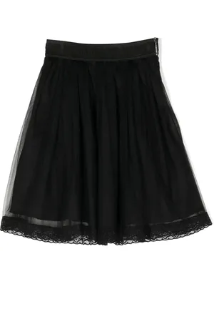 Msgm Falda con ribete de encaje