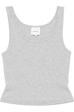 Reformation Top sin mangas Olive