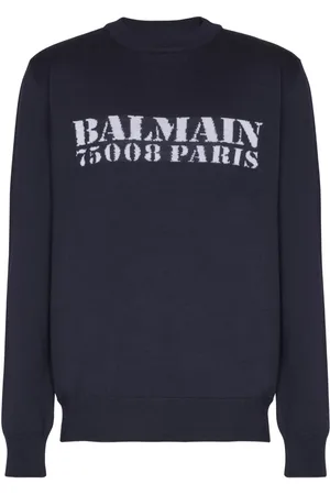 Balmain Jersey con logo en intarsia