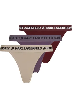 Karl Lagerfeld Pack de tres tangas de algodón stretch