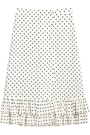 VALENTINO GARAVANI Falda midi con lunares estampados