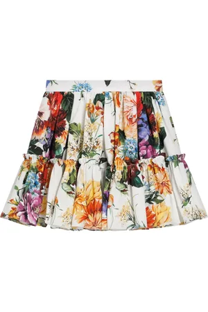 Dolce & Gabbana Falda de algodón con estampado floral