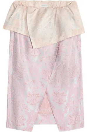 DRIES VAN NOTEN Falda midi en jacquard