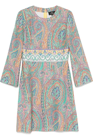 Etro Vestido midi con motivo de cachemira