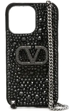 VALENTINO GARAVANI Funda para iPhone con placa en V característica