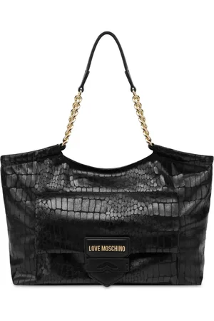 Moschino Bolso shopper con efecto de piel de cocodrilo