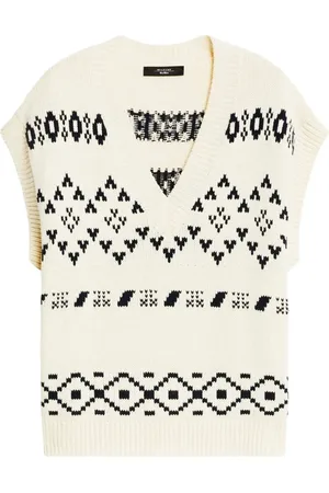 Max Mara Chaleco de punto fair isle y cuello en V